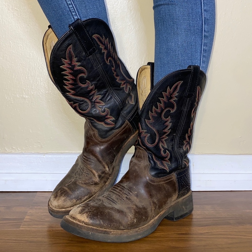 VERY WORN Old West Boots | Size 9